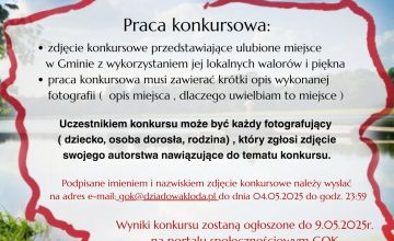 Konkurs patriotyczno-fotograficzny pt. " Uwielbiam to miejsce w mojej Gminie"